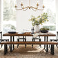 Metal Industrial Rectangular Dining Table Solid Wood Table with Trestle Clearhalo ' dining_table' 'Dining Tables & Seating' 'Dining Tables' 'furn' 'furn_dining_table' 'Furniture' 'furniture_dining_table' 'Kitchen & Dining Furniture' 'kitchen&dining_furn' 'kitchen' 'kitchen_dining_table' 1200x1200_e488b16b-492d-4860-b87c-913b0f4444bb