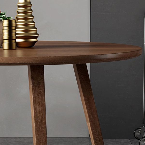 Kitchen Dinner Table Dining Room Round Wood Top Dining Table Clearhalo 'Dining Tables & Seating' 'Dining Tables' 'dining_table' 'furn' 'furn_dining_table' 'Furniture' 'Kitchen & Dining Furniture' 1200x1200_e48a81be-4461-41e1-8120-f758f45f71af