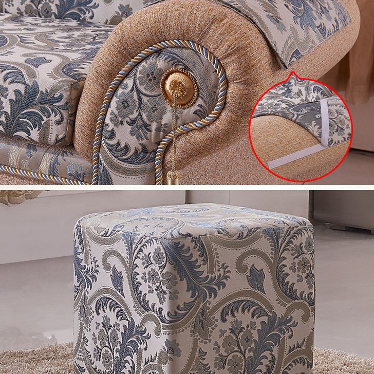 Bohemian Style Chaise Lounge Upholstered Chaise with Rolled Arms for Bedroom Clearhalo 'Chairs & Seating' 'Chaise Lounge' 'chaise_lounge' 'furn' 'furn_chaise_lounge' 'Furniture' 'Living Room Furniture' 1200x1200_e48b4997-ebb4-4e62-8faf-41076def73fd