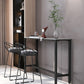 Marble Pub Table with Rectangle Table Top Double Pedestal Table - 41.3" H Clearhalo 'Bar Furniture' 'Bar Tables' 'bar_tables' 'furn' 'furn_bar_tables' 'Furniture' 'furniture_bar_tables' 'Kitchen & Dining Furniture' 1200x1200_e48fb98c-f698-4cbe-bae1-2f647842e651