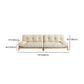Cream Tufted Armless Sofa Wooden Frame Settee in Ash with Footrest Clearhalo 'furn' 'furn_sofas' 'Furniture' 'Living Room Furniture' 'Sofa' 'sofas' 1200x1200_e48fbeed-fb35-4460-a839-1f719d37dd59