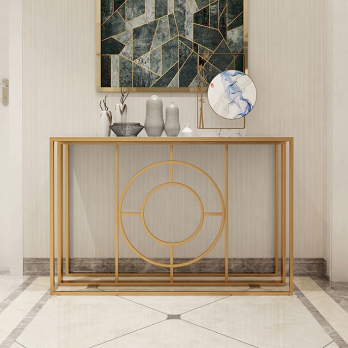 12 "W Glam Stone Console Tavolo Rettangolo Accente astratto Tavolo per Hall