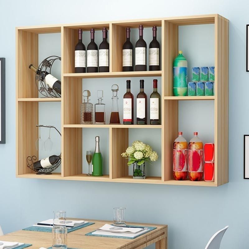 Modern Wall Mounted Bottle Wine Rack Manufactured Wood Wine Bottle Holder Clearhalo 'furn' 'furn_wine_racks' 'Furniture' 'Kitchen & Dining Furniture' 'Wine Racks' 'wine_racks' 1200x1200_e4907737-95e9-42f4-825b-c3e2931cea96