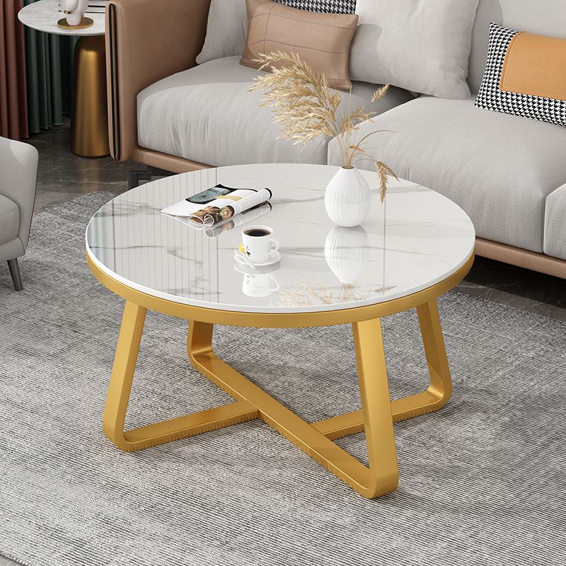 Slate Single Coffee Table Frame Round Coffee Table for Living Room Clearhalo 'Coffee & Accent Tables' 'Coffee Tables' 'coffee_tables' 'furn' 'furn_coffee_tables' 'Furniture' 'Living Room Furniture' 1200x1200_e4915618-614d-4437-ba52-55013a141450