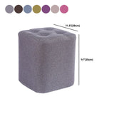 Contemporary Linen Upholstered Ottoman Rectangle/Square Shape Pouf
