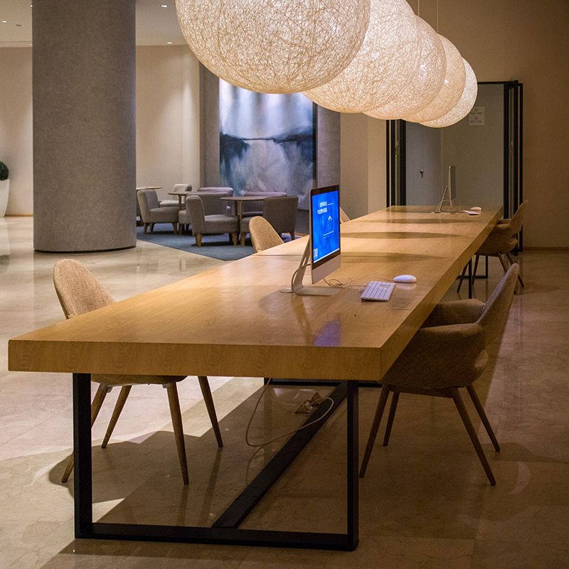 Industrial Rectangular Office Desk Solid Wood Home Writing Desk Clearhalo 'furn' 'furn_office_desk' 'Furniture' 'Office Desks' 'Office Furniture' 'office_desk' 1200x1200_e4942e97-2000-4d5f-bf67-693482a5cb28