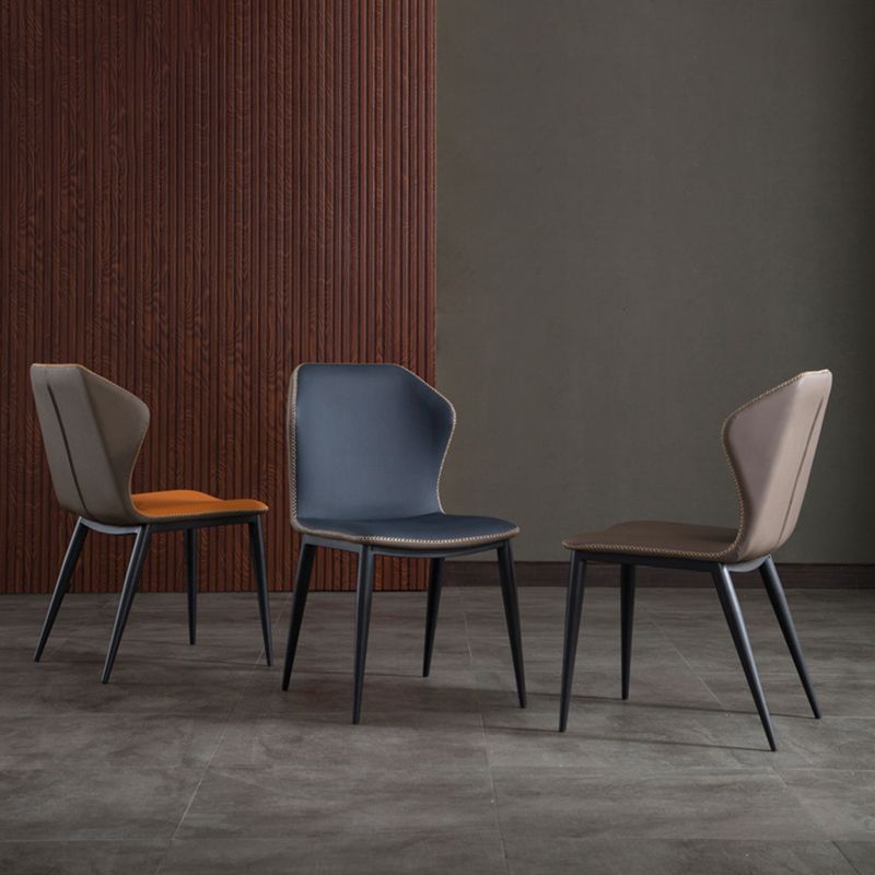 Modern Style Armless Side Chairs Windsor Back Side Chair with Metal Legs Clearhalo 'Dining Chairs' 'Dining Tables & Seating' 'dining_chair' 'furn' 'furn_dining_chair' 'Furniture' 'Kitchen & Dining Furniture' 1200x1200_e494bebf-ad5c-46cf-a66e-538e2808bc87