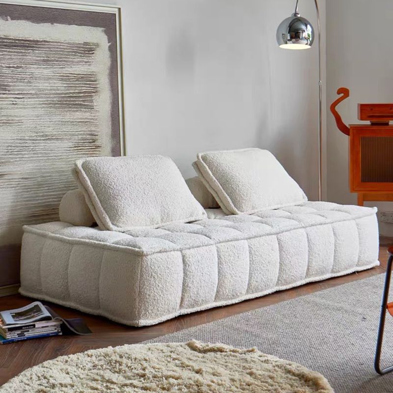 Divano in stoffa agnello/smerigliamento in stile moderno senza bracciolo e senza cuscino