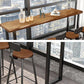 Modern Natural Counter Wine Table Solid Wood Fixed Table Indoor Patio Bar Table Clearhalo 'Bar Furniture' 'Bar Tables' 'bar_tables' 'furn' 'furn_bar_tables' 'Furniture' 'Kitchen & Dining Furniture' 1200x1200_e4960055-cf6d-49f3-94e3-fedec2767705