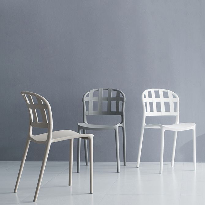Plastic Armless Dining Chairs Scandinavian Style Home Dining Side Chair Clearhalo 'Dining Chairs' 'Dining Tables & Seating' 'dining_chair' 'furn' 'furn_dining_chair' 'Furniture' 'Kitchen & Dining Furniture' 1200x1200_e498b383-30c0-42cc-a317-c7c4833f05e8