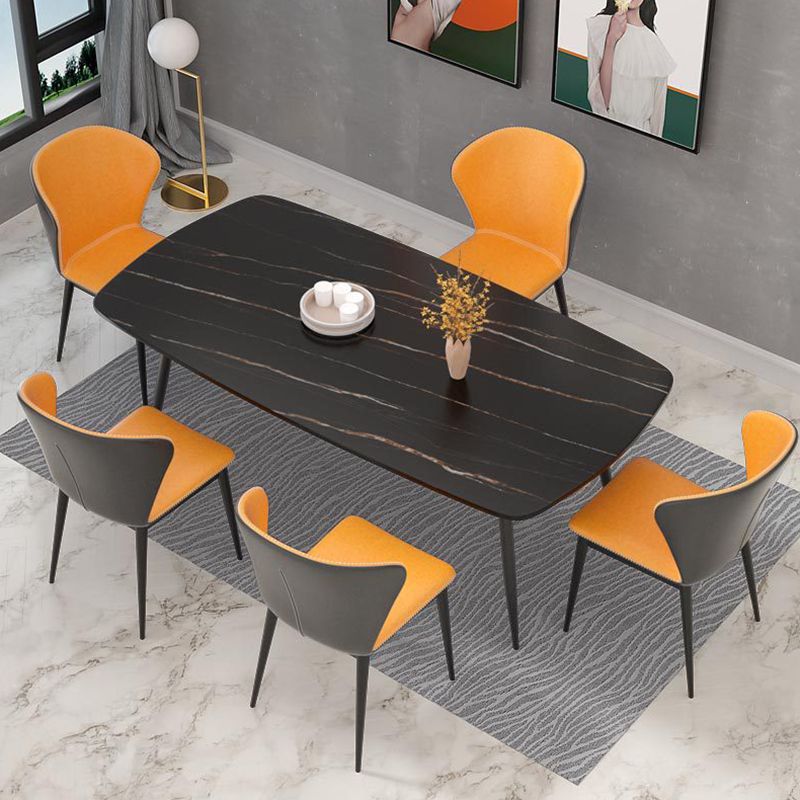 Modern Style Sintered Stone Dining Table with Standard Height Table and 4 Legs Base for Home Use Clearhalo 'Dining Room Sets' 'Dining Tables & Seating' 'dining_room_set' 'Furniture' 'furniture_dining_room_set' 'Kitchen & Dining Furniture' 'kitchen&dining_furn' 'kitchen' 1200x1200_e498eb32-a555-4a3d-842b-4914f7b16ff0