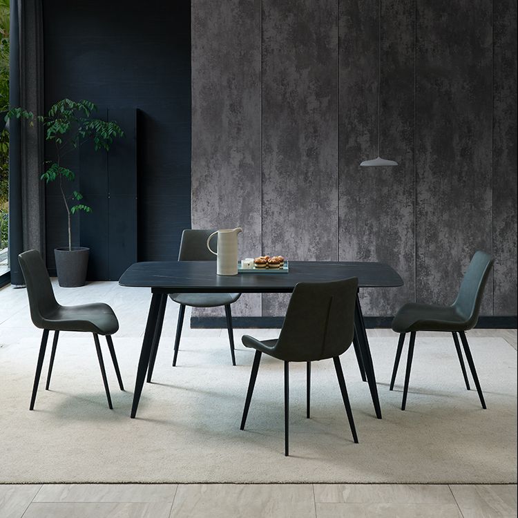Contemporary Restaurant Leather Side Chair Matte Finish Parsons Dining Chairs Clearhalo ' kitchen&dining_furn' 'Dining Chairs' 'Dining Tables & Seating' 'dining_chair' 'furn' 'furn_dining_chair' 'Furniture' 'furniture_dining_chair' 'Kitchen & Dining Furniture' 'kitchen' 1200x1200_e4997823-d72a-4c07-9dc4-a094de5661e2