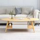 Contemporary Wooden Coffee Table 4 Legs Cocktail Table with Shelf Clearhalo 'Coffee & Accent Tables' 'Coffee Tables' 'coffee_tables' 'furn' 'furn_coffee_tables' 'Furniture' 'Living Room Furniture' 1200x1200_e49b737c-dfde-41c0-9dd4-3ed41000cee3