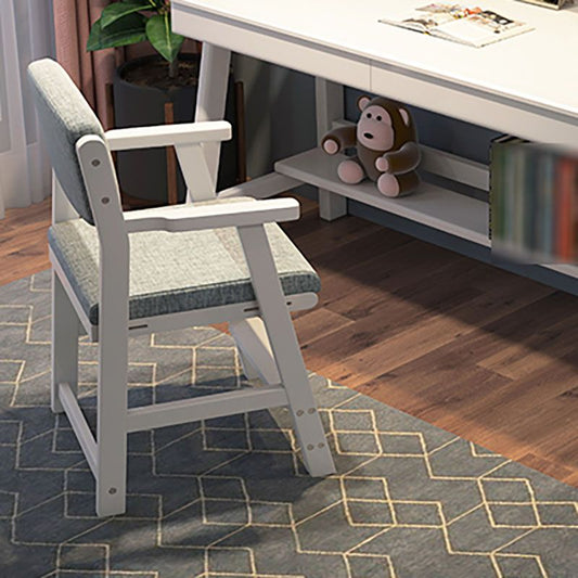 Contemporary Style Kitchen Chair Dining Arm Side Chairs with Wooden Legs