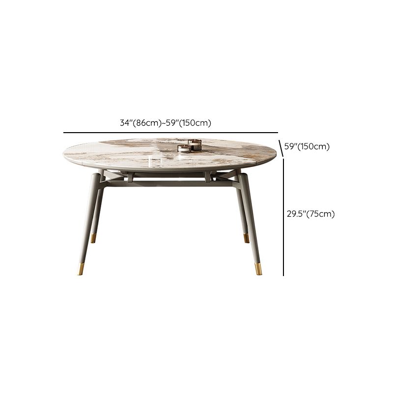 Dining Room Dinner Table Extendable 4 Legs Kitchen Dining Table Clearhalo 'Dining Tables & Seating' 'Dining Tables' 'dining_table' 'furn' 'furn_dining_table' 'Furniture' 'Kitchen & Dining Furniture' 1200x1200_e49e37b7-6af2-4453-a8c0-ad45ee5018e9