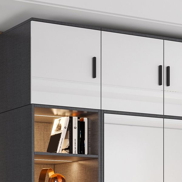 Hinged Wardrobe Armoire Modern Wooden Wardrobe Closet for Home