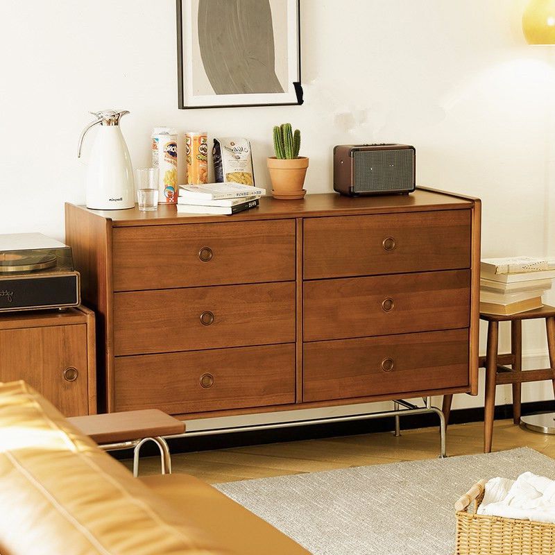 Mid-Century Modern Accent Chest with Drawers and Straight Legs in Brone Clearhalo 'Cabinets & Chests' 'cabinets_chests' 'furn' 'furn_cabinets_chests' 'Furniture' 'Living Room Furniture' 1200x1200_e49f932d-ef3f-41de-99cf-27806d3556f5