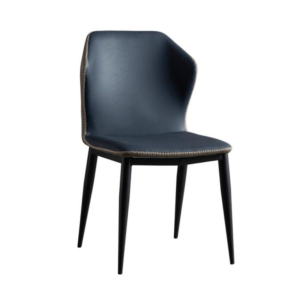 Metal Contemporary Dining Room Chair Metallic Finish Wingback Side Chair Clearhalo ' kitchen&dining_furn' 'Dining Chairs' 'Dining Tables & Seating' 'dining_chair' 'Furniture' 'furniture_dining_chair' 'Kitchen & Dining Furniture' 'kitchen' 1200x1200_e49fd318-9ed0-4685-806f-7f22218fbe31