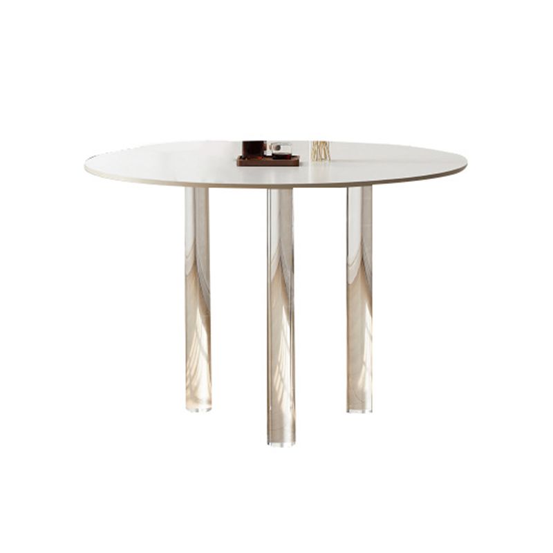 Acryl poten eetmeubelset 1/2/3/4 stuks ronde tafel met gestoffeerde stoelen