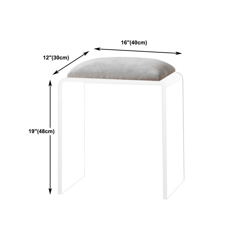 Contemporary Acrylic Vanity Desk 2-Drawer Vanity Dressing Table