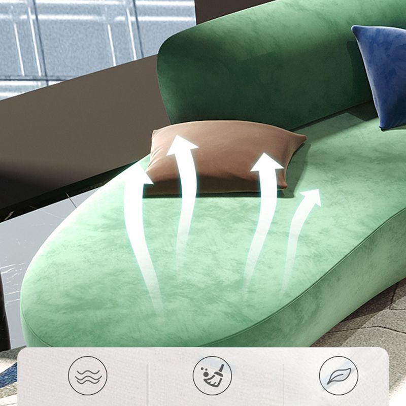 Zeitgenössischer Samtkrümmungssofa enger Rückenbohrerbote