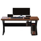 Bureau d'ordinateur en bois contemporain Bureau de tâche de forme rectangulaire avec 2 jambes pour la maison