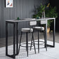 Contemporary Rectangle Bar Dining Table Indoor Bar Table with Black Metal Base Clearhalo 'Bar Furniture' 'Bar Tables' 'bar_tables' 'furn' 'furn_bar_tables' 'Furniture' 'furniture_bar_tables' 'Kitchen & Dining Furniture' 'kitchen&dining_furn' 'kitchen' 1200x1200_e4a8fc28-363f-493b-ab6f-cab4d35afb4d