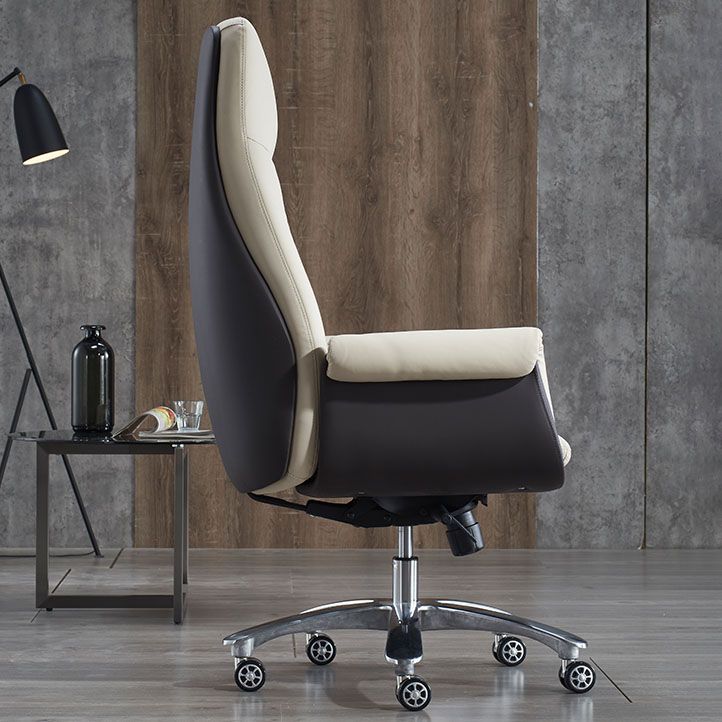 Contemporary Managers Chair Wheels Fixed Arms Tilt Mechanism Executive Chair Clearhalo 'furn' 'furn_office_chair' 'Furniture' 'furniture_office_chair' 'Office Chairs' 'Office Furniture' 'office_chair' 1200x1200_e4a91083-a7bb-4eb3-96c7-abc1f9ee9655