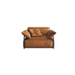Contemporary Genuine Leather Living Room Pillow Top Arm Cushions Sofa