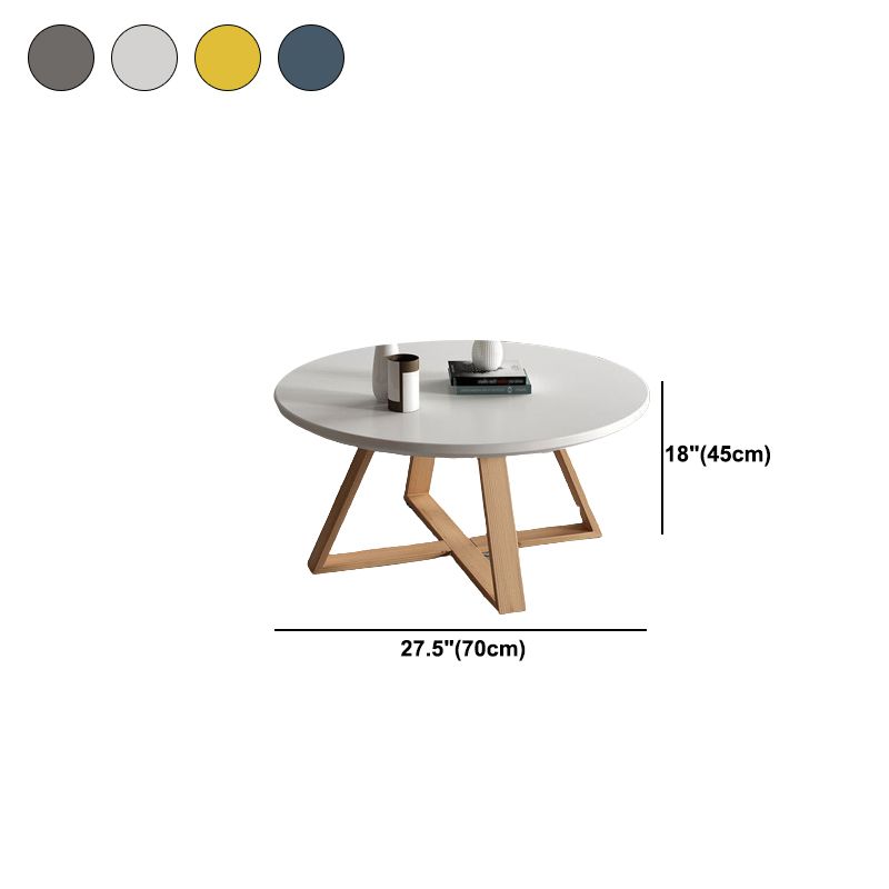 Nordic Style Cocktail Table Multi-color Selection Solid Wood Material Round Coffee Table Clearhalo 'Coffee & Accent Tables' 'Coffee Tables' 'coffee_tables' 'furn' 'furn_coffee_tables' 'Furniture' 'furniture_coffee_tables' 'Living Room Furniture' 1200x1200_e4ab0928-9048-483c-a23b-d83711d19452