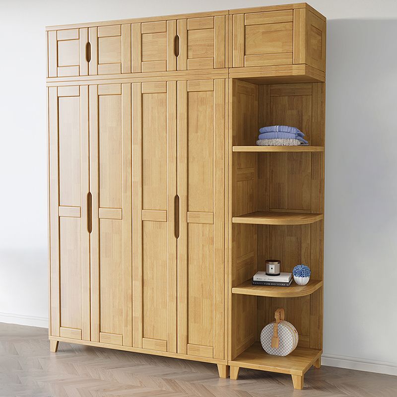 Light Wood Finish Wardrobe Armoire Traditional Wardrobe Cabinet Clearhalo 'Armoires & Wardrobes' 'armoires_wardrobes' 'Bedroom Furniture' 'furn' 'furn_armoires_wardrobes' 'Furniture' 1200x1200_e4ae2c04-b8f7-46d2-9eee-6d0cb29b8bae