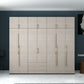 Engineered Wood Wardrobe Closet with Shelves Modern Wardrobe Cabinet