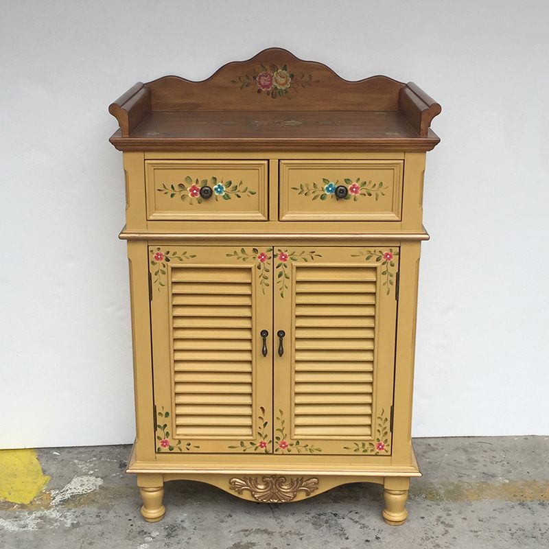 Mid-Century Modern Rectangle Cabinet Standard Side Cabinet with Drawer
