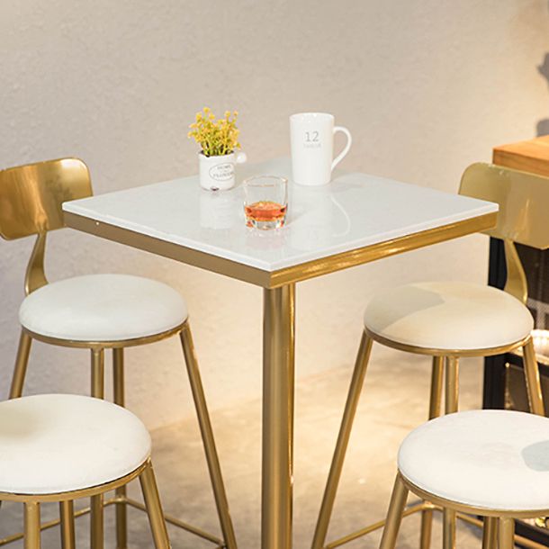Artificial Marble Bar Table Glam Style Gold Base Bistro Table for Indoor Clearhalo 'Bar Furniture' 'Bar Tables' 'bar_tables' 'Furniture' 'furniture_bar_tables' 'Kitchen & Dining Furniture' 1200x1200_e4b40e2d-4e90-4859-ad54-64a8d0fbefa4