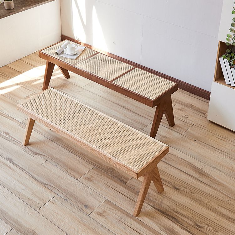 Tropical Entryway Bedroom Bench Solid Wood Seating Bench with Legs Clearhalo 'Benches' 'Chairs & Seating' 'furn' 'furn_benches' 'Furniture' 'Living Room Furniture' 1200x1200_e4b6765f-d446-4543-8d08-8e1e37f1d0d2