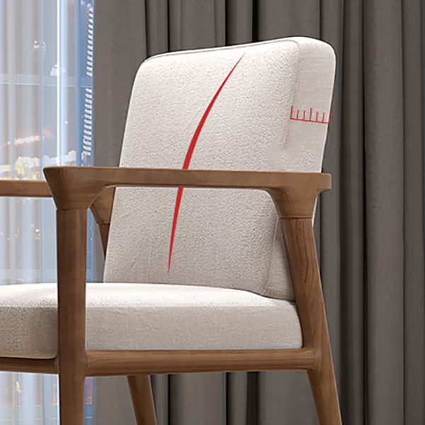 Zeitgenössischer Esszimmer Massives Holz offener Rückseite Esstuhl