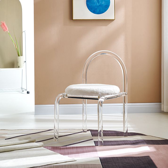 Designer -Stil mattes Finish gepolsterte Seitenstuhl Schlafzimmer offener Essstuhl offen