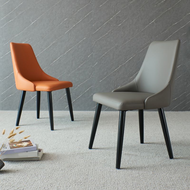 Contemporary Wood Dining Room Chairs PU Leather Dining Chairs for Home Use Clearhalo 'Dining Chairs' 'Dining Tables & Seating' 'dining_chair' 'furn' 'furn_dining_chair' 'Furniture' 'Kitchen & Dining Furniture' 1200x1200_e4b8fb15-cd45-4a9f-a5ba-895523fa49e1