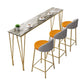 Glam Grey Stone Bar Dining Table Rectangle Indoor Bistro Table with Four Pedestal Clearhalo 'Bar Furniture' 'Bar Tables' 'bar_tables' 'furn' 'furn_bar_tables' 'Furniture' 'furniture_bar_tables' 'Kitchen & Dining Furniture' 'kitchen&dining_furn' 'kitchen' 1200x1200_e4b9378c-6550-47be-8f9e-39a6232f961f