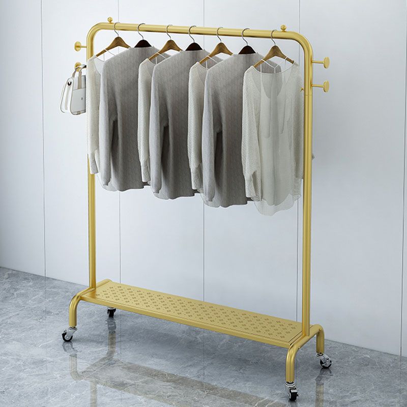Glam Coat Rack Hanging Rail Lower Shelf 4 Hooks Entryway Coat Hanger Clearhalo 'Entry & Mudroom Furniture' 'furn' 'furn_hall_tree_coat_racks' 'Furniture' 'Hall Trees & Coat Racks' 'hall_tree_coat_racks' 1200x1200_e4ba478e-b6da-4ebf-8cc6-46c3d0ae7c51