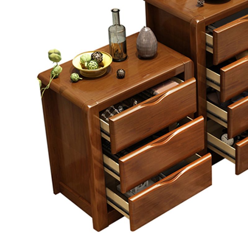 Modern Rectangle Wood Accent Cabinet Grooves Cabinet with Drawer Clearhalo 'Cabinets & Chests' 'cabinets_chests' 'furn' 'furn_cabinets_chests' 'Furniture' 'Living Room Furniture' 1200x1200_e4baddb5-2702-4892-8776-c56eeeff446f