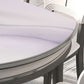 Modern Scalable Stone Dining Table Rubber Base for Dining Room