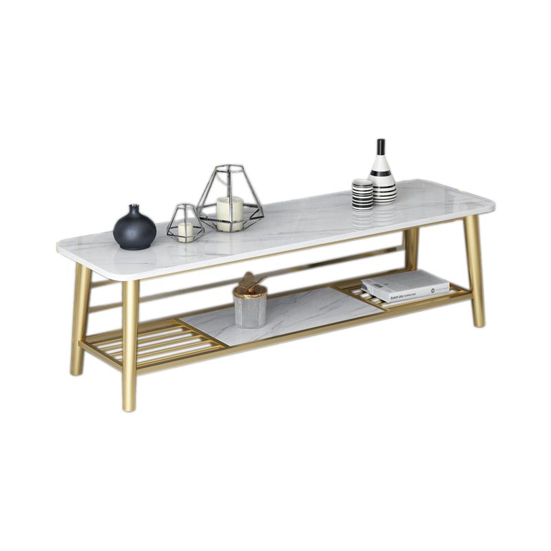 15,75 "W TV-Ständer Glamstil Open Storage TV-Konsole mit 2-Shelf für Wohnzimmer