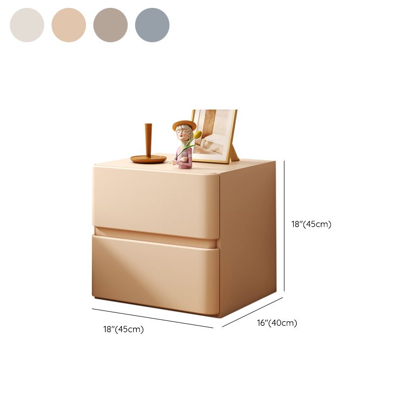 Table de nuit en bois fausse armoire de chevet contemporaine avec 2 tiroirs