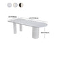 Modern Stone Top Table for Restaurant Oval Table with White Tripod Base Clearhalo 'Dining Tables & Seating' 'Dining Tables' 'dining_table' 'furn' 'furn_dining_table' 'Furniture' 'furniture_dining_table' 'Kitchen & Dining Furniture' 'kitchen' 'kitchen_dining_table' 1200x1200_e4be5936-4730-4344-ab3d-158ee66e4bf8