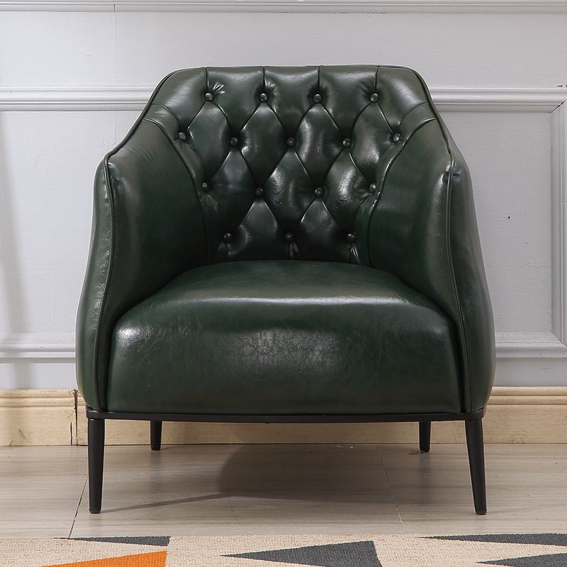 Modern Accent Armchair Contemporary Tufted Cushions Barrel Chair Clearhalo 'Accent Chairs' 'accent_chairs' 'Chairs & Seating' 'furn' 'furn_accent_chairs' 'Furniture' 'Living Room Furniture' 1200x1200_e4bef9dd-75da-4aed-b540-70944d3c6b98