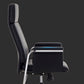Fauteuil contemporain à hauteur de siège réglable, chaise de bureau en cuir noir