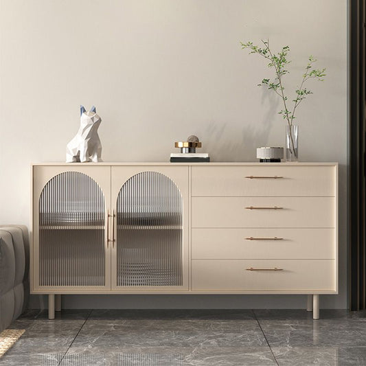 Luxury Style Side Board Sintered Stone Home Storage Sideboard with Drawers and Door Clearhalo 'buffet_sideboard' 'Buffets & Sideboards' 'furn' 'furn_buffet_sideboard' 'Furniture' 'Kitchen & Dining Furniture' 1200x1200_e4c0f637-7a4d-454a-89a4-19a3c2621414