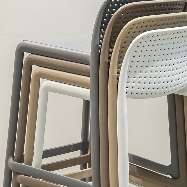 Modern Armless Backrest Counter Stool Plastic Bedroom Bar Stool with Plastic Seat Clearhalo 'Bar Furniture' 'Bar Stools' 'bar_stools' 'furn' 'furn_bar_stools' 'furniture_bar_stools' 'Kitchen & Dining Furniture' 'kitchen&dining_furn' 'kitchen' 'kitchen_furn' Furniture' 1200x1200_e4c11084-3a6c-456e-a20a-7ba07132a4d5