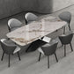 Modern Sintered Stone Dining Set with Rectangle Tabale and Metal Base Dining Room Furniture Set Clearhalo 'Dining Room Sets' 'Dining Tables & Seating' 'dining_room_set' 'furn' 'furn_dining_room_set' 'Furniture' 'furniture_dining_room_set' 'Kitchen & Dining Furniture' 'kitchen&dining_furn' 'kitchen' 1200x1200_e4c2339a-5dca-48f2-837f-70dc5017f93b